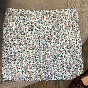 J. Crew Floral Pencil Skirt in Pink,Blue and Green